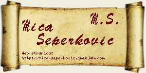 Mića Šeperković vizit kartica
